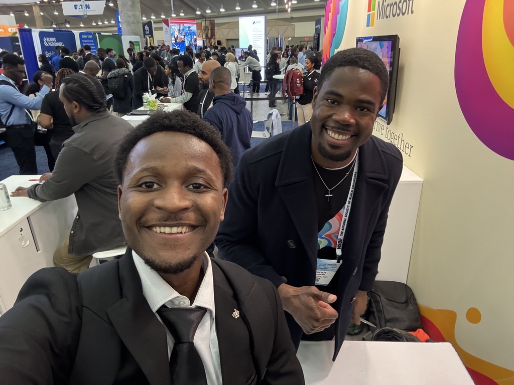 Mouhamad and a friend at the NSBE Annual Convention